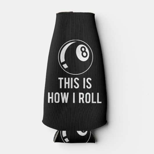 Funny Billiards Design for Pool Players Retro 8 Ba Flesjeskoeler (Voorkant)