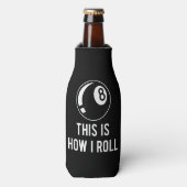Funny Billiards Design for Pool Players Retro 8 Ba Flesjeskoeler (Fles Voorkant)
