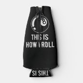 Funny Billiards Design for Pool Players Retro 8 Ba Flesjeskoeler (Achterkant)