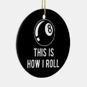 Funny Billiards Design for Pool Players Retro 8 Ba Keramisch Ornament (Rechts)