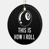 Funny Billiards Design for Pool Players Retro 8 Ba Keramisch Ornament (Links)