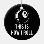 Funny Billiards Design for Pool Players Retro 8 Ba Keramisch Ornament (Achterkant)