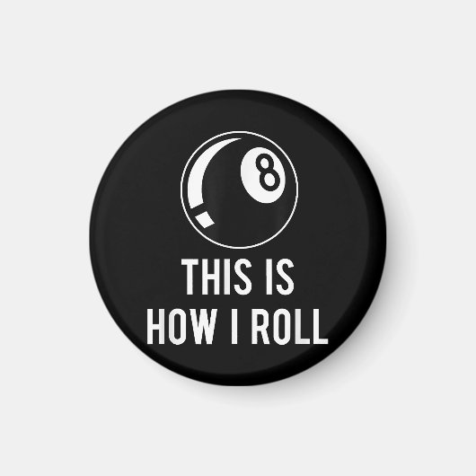 Funny Billiards Design for Pool Players Retro 8 Ba Magneet (Voorkant)