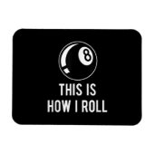 Funny Billiards Design for Pool Players Retro 8 Ba Magneet (Horizontaal)