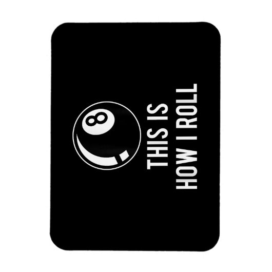 Funny Billiards Design for Pool Players Retro 8 Ba Magneet (Verticaal)