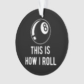Funny Billiards Design for Pool Players Retro 8 Ba Ornament (voorkant)