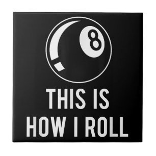 Funny Billiards Design for Pool Players Retro 8 Ba Tegeltje