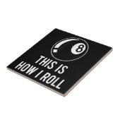 Funny Billiards Design for Pool Players Retro 8 Ba Tegeltje (Zijkant)