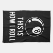 Funny Billiards Design for Pool Players Retro 8 Ba Theedoek (Horizontaal)