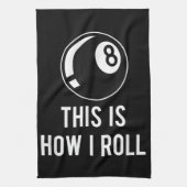 Funny Billiards Design for Pool Players Retro 8 Ba Theedoek (Verticaal)