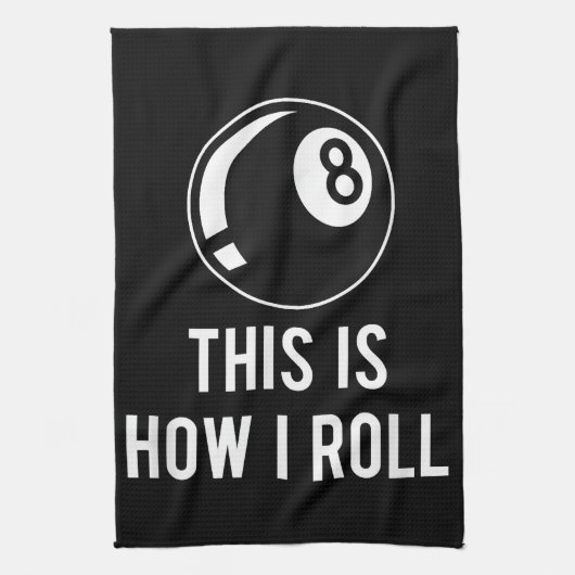 Funny Billiards Design for Pool Players Retro 8 Ba Theedoek (Verticaal)