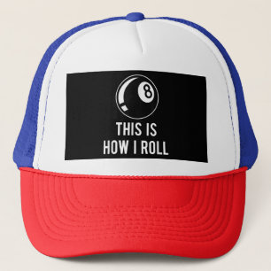 Funny Billiards Design for Pool Players Retro 8 Ba Trucker Pet
