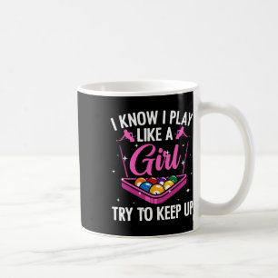 Funny Billiards Design for Women Dames Girls Pool Koffiemok
