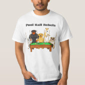 Funny Billiards Dog Team Pool Hall Rebels T-shirt (Voorkant)