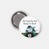 Funny Billiards Fanatic Cool Fridge Magneet (Voorkant / Achterkant)