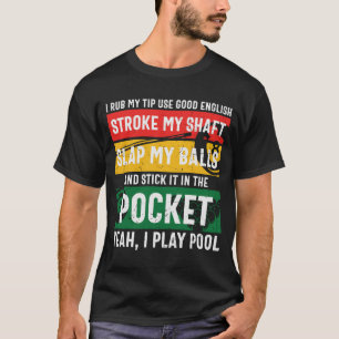 Funny Billiards Gezegde Retro T-shirt