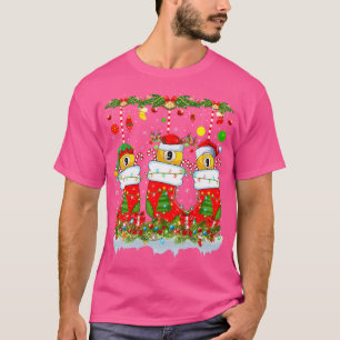 Funny Billiards in Xmas Socks Licht Billiards Chr T-shirt