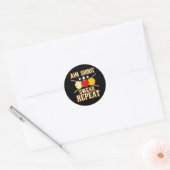 Funny Billiards Player Routine Aim Shoot Swear Rep Ronde Sticker (Envelop)