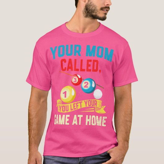 Funny Billiards Pool Cue T-shirt (Voorkant)
