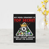Funny Billiards Pool Design for Men Women Pool Pla Kaart (Gele Bloem)