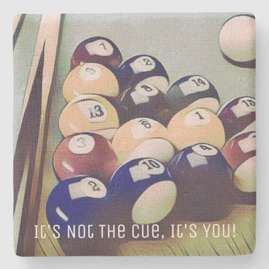 Funny Billiards Pool Games Room Onderzetter (Voorkant)