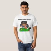 Funny Billiards Pool Hall Rebel Rottweiler T-shirt (Voorkant volledig)