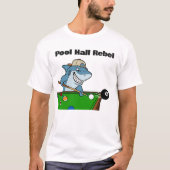 Funny Billiards Pool Hall Rebel T-shirt (Voorkant)