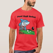 Funny Billiards Pool Hall Rebel T-shirt (Voorkant)