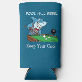 Funny Billiards Pool Hall Shark Theme Can Coolers (Voorkant)