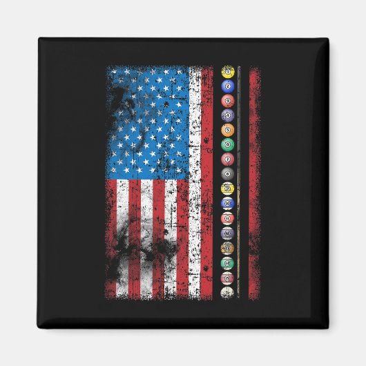 Funny Billiards Pool Hall Snooker Amerikaans Magneet (Voorkant)