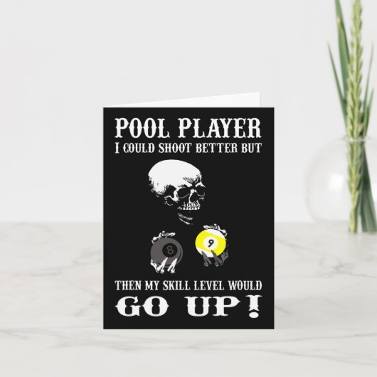 Funny Billiards Pool Player dat ik beter kon uitvi Kaart (Voorkant)