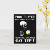 Funny Billiards Pool Player dat ik beter kon uitvi Kaart (Gele Bloem)