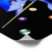 Funny Billiards Pool Shark Male Poster (Hoek)