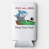 Funny Billiards Pool Shark Rebel Can Coolers (Achterkant)