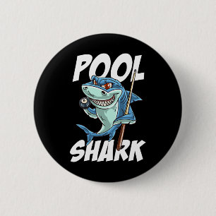 Funny Billiards Pool Shark Snooker Hall Joke Billi Ronde Button 5,7 Cm