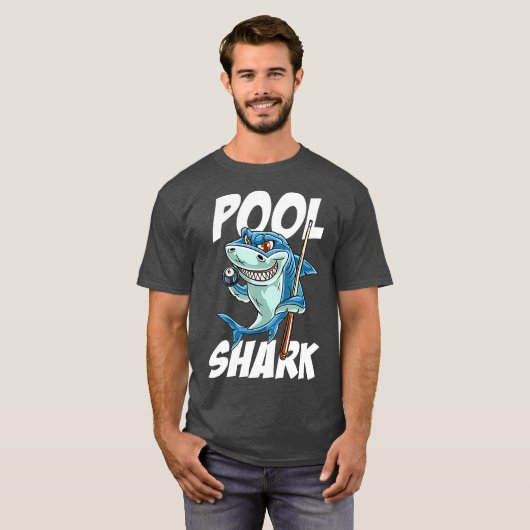 Funny Billiards Pool Shark Snooker Hall Joke T-shirt (Voorkant volledig)