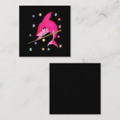 Funny Billiards Pool Shark Vrouw Vierkante Visitekaartje (Voorkant / Achterkant)