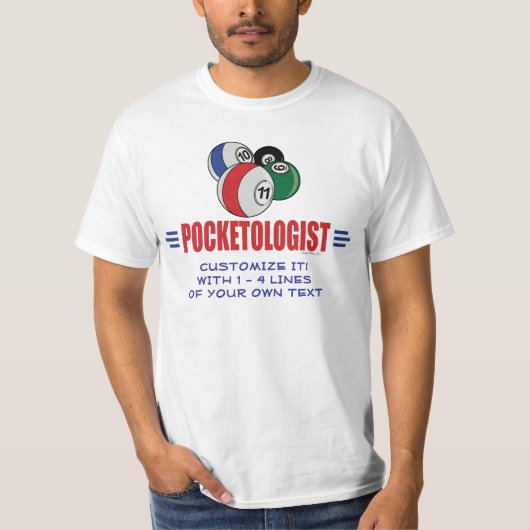 Funny Billiards, Pool T-shirt (Voorkant)