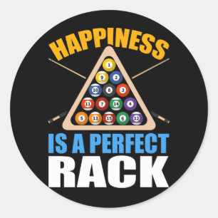 Funny Billiards Rack Humor Pool Ronde Sticker