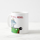 Funny Billiards Shark Pool Hall Rebel Coffee Mugs Koffiemok (Voorkant links)