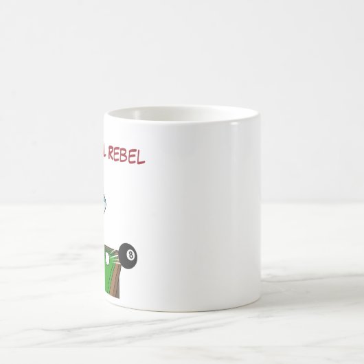 Funny Billiards Shark Pool Hall Rebel Coffee Mugs Koffiemok (Center)