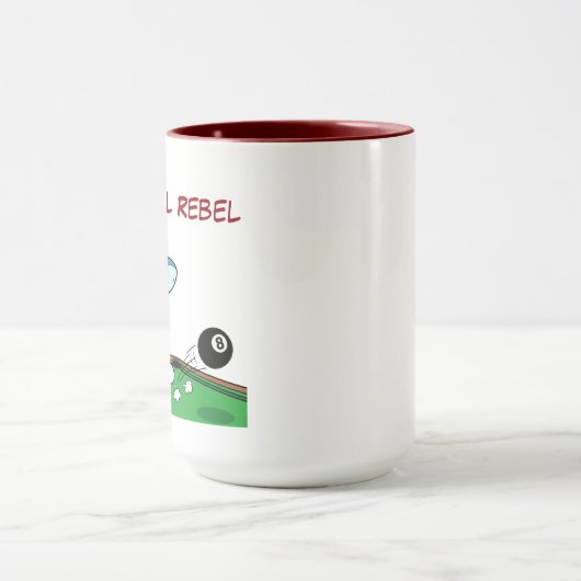 Funny Billiards Shark Rebel Jumbo Coffee Mugs Mok (Midden)