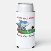 Funny Billiards Shark Theme Can Coolers (Seltzer Voorkant)