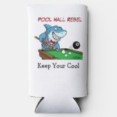 Funny Billiards Shark Theme Can Coolers (Voorkant)