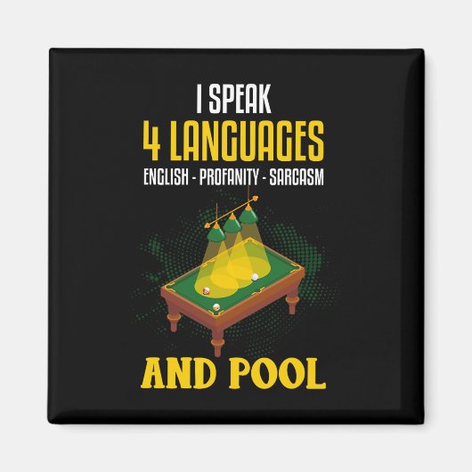 Funny Billiards Shirt Joke Sarcastic Billard Pool Magneet (Voorkant)