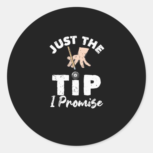 Funny billiards snooker 8 ball 9 ball ronde sticker (Voorkant)