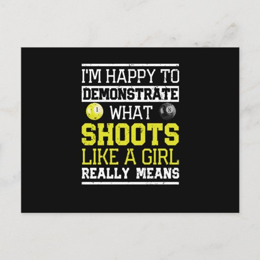 Funny billiards snooker Ik ben blij Briefkaart (Voorkant)