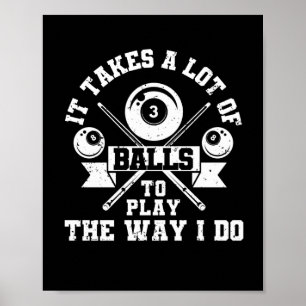 Funny billiards speler miljardairs 8 ball poster