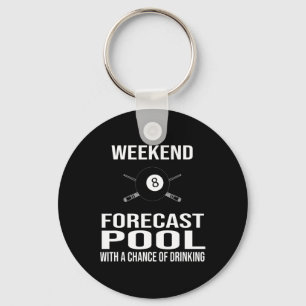 Funny Billiards Weekend Forecast Sleutelhanger