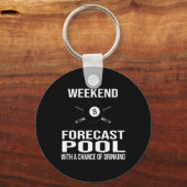 Funny Billiards Weekend Forecast Sleutelhanger (Voorkant)